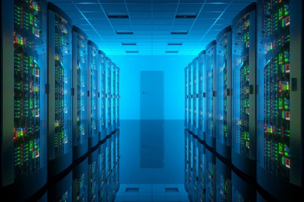 Interiör i ett datacenter
