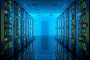 Interiör i ett datacenter