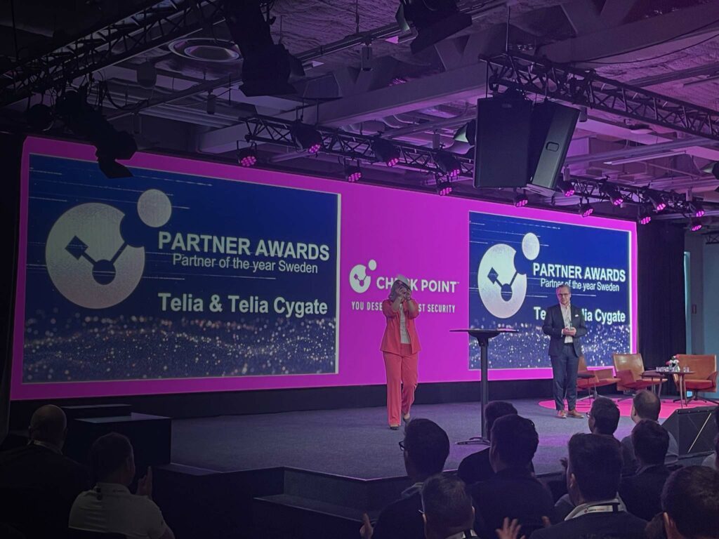 Telia och Telia Cygate partner of the year, Check Point